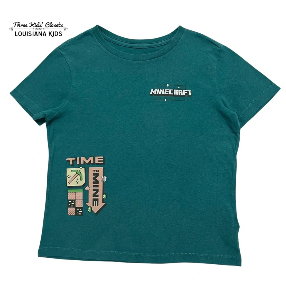 Old Navy S (6-7) Minecraft Time to Mine Tee Shirt